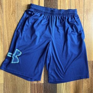 Under Armour men’s Medium Tech Graphic blue shorts